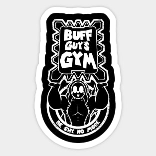 Buff guy Gym White V2 Sticker